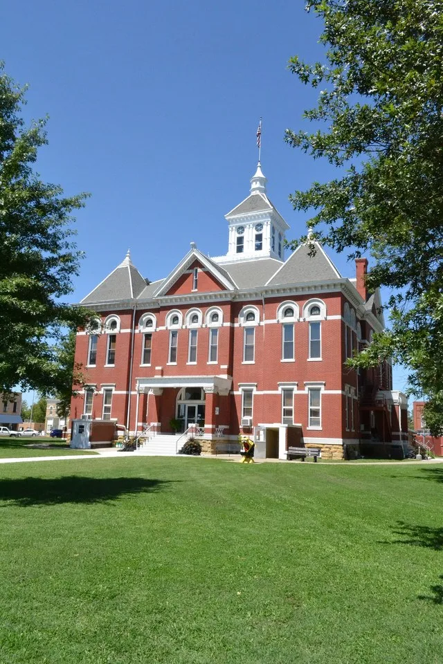 Woodson County Courthouse in Yates Center, KS. Listed on the National Register of Historic Places.