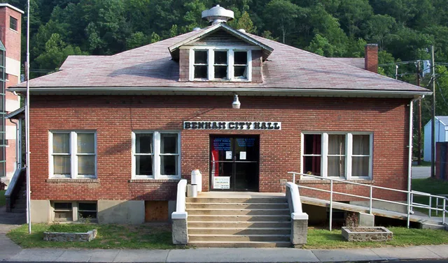 The city hall of the city of Benham, Kentucky