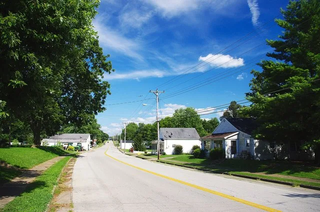 Main Street (Kentucky Route 48) in Fairfield, Kentucky, United States.