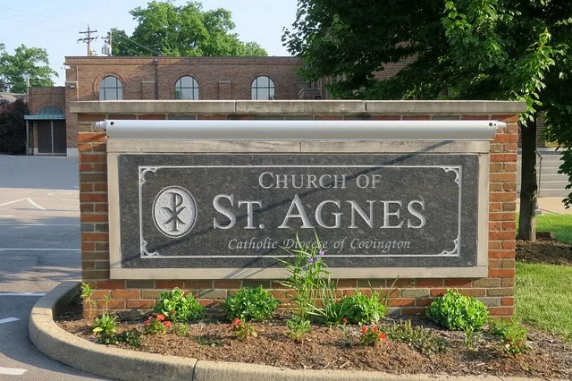 Saint Agnes Church (Fort Wright, Kentucky) - Church of St. Agnes sign