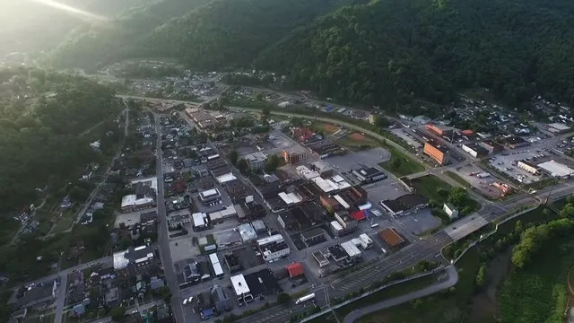 This photo depicts downtown Harlan, Kentucky in Spring of 2015.