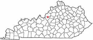 Adapted from Wikipedia's KY county maps by Seth Ilys.