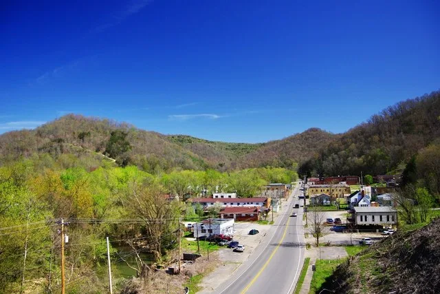 Main Street (Kentucky Route 1428) in Martin, Kentucky, United States.