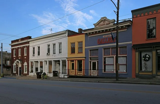 Commercial buildings in the Millersburg Historic District.