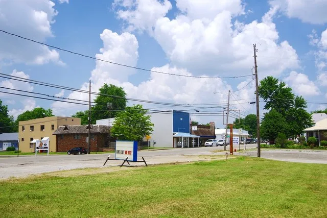 Businesses along Main Street (KY 81) in Sacramento, Kentucky, United States.