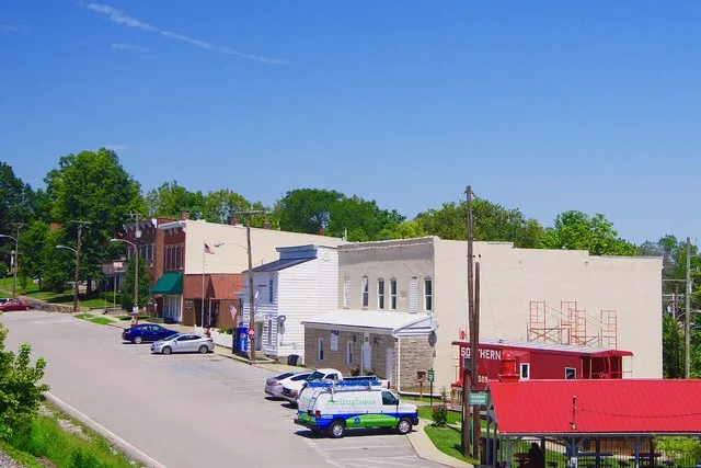 Main Street in Sadieville, Kentucky, United States.