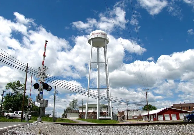 Water tower in Science Hill, Kentucky, United States.