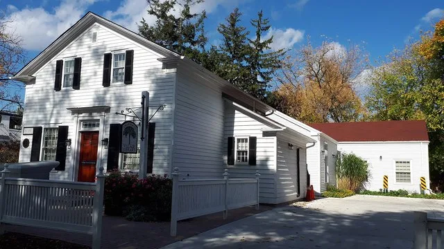 Thornhill Village Library is in Markham. The two storey clapboard building was constructed in 1851. it is a good representation of a modest domestic building of the Classical Revi...