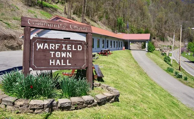 Town Hall in Warfield, Kentucky, United States.