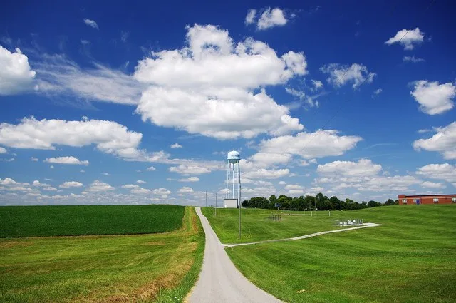 Water tower along Cloyd Lane in Willisburg, Kentucky, United States.