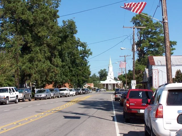 Downtown Carencro, Louisiana, United States.