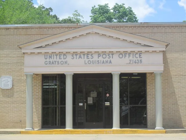 I took photo with Canon camera in Grayson, LA, of the post office there.