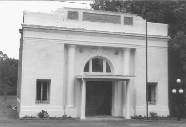Central Bank and Trust Company building in Hessmer, Louisiana. This is an image of a place or building that is listed on the National Register of Historic Places in the United Sta...