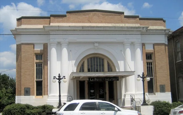 Main Street, Houma, Louisiana. "Le Petit Theatre", in building that was the former City Hall.