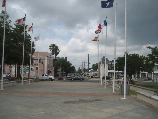 Rivertown, Kenner, Louisiana. Looking inland from near the levee to the end of Williams Boulevard.