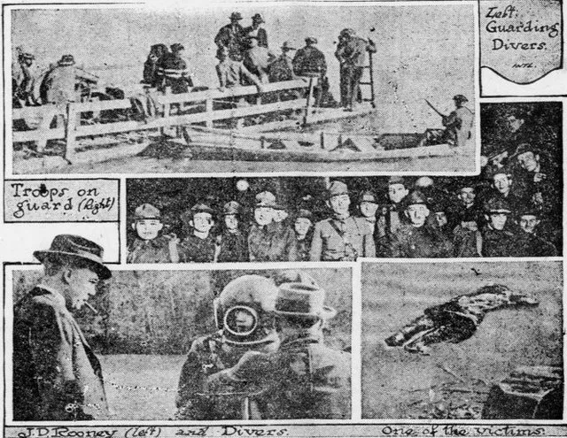 Original caption: "Here are the first exclusive pictures of the alleged Ku Klux Klan murders at Mer Rouge, Louisiana, that have stirred the nation. F. Watt Daniel, ex-service man...