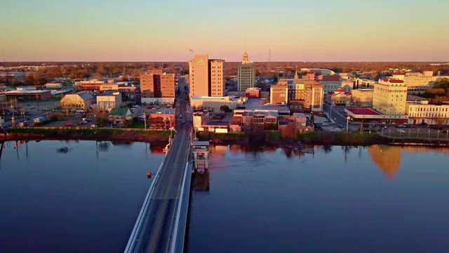 This is the skyline of Monroe, Louisiana in 2021.