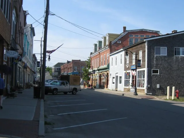 View of Water Street, downtown Eastport .