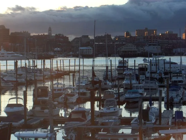 Pretty view of Portland from the Saltwater Grille.