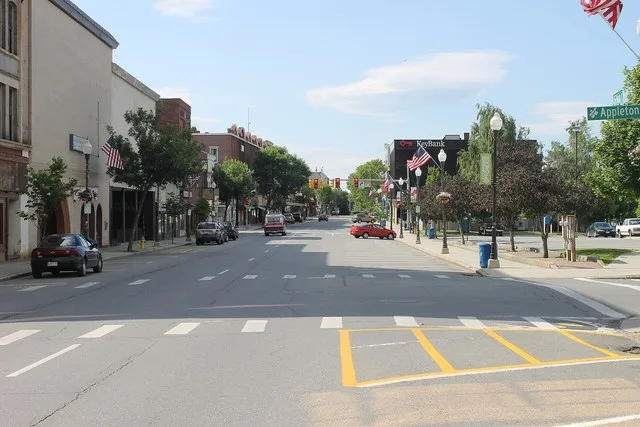 I took photo of downtown Waterville, ME, with Canon camera.