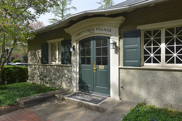 Village Hall for Chevy Chase Village, MD. 5906 Connecticut Avenue, Chevy Chase, Maryland.