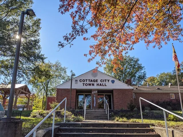 town hall of Cottage City Maryland viewed from 40th Avenue