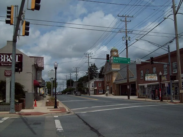 Westminster St. and York St. Intersection Downtown Manchester, Maryland