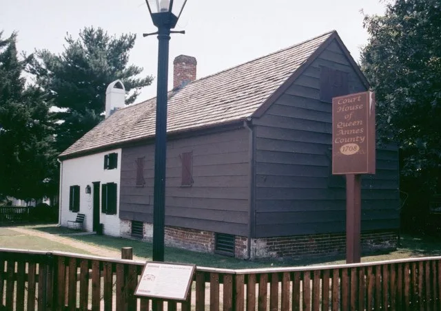 Courthouse of Queen Anne's County, Maryland , built in 1708. Located in Queenstown, Maryland , USA.