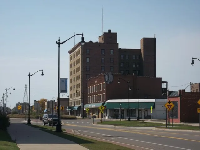 Downtown Benton Harbor, Michigan’s East Main Street , at 5th St. The historic buildings (from the back): The tallest is the Vincent Place , an office/residential tower that began...