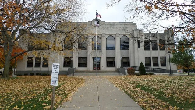 The Tuscola County Courthouse, located at 440 N. State St, Caro, MI.
