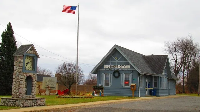 Cement City village hall, MI