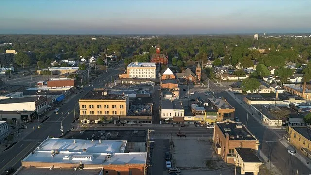 Aerial view of Ludington Michigan