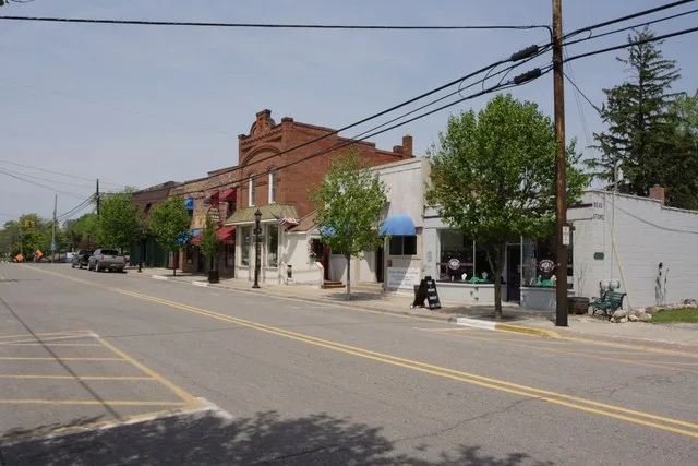 The view of Ortonville looking down Mill Street.