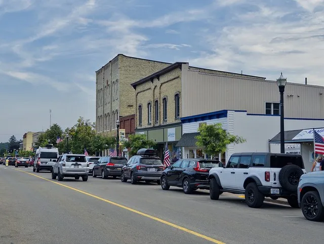 Downtown Pentwater, Michigan in 2025