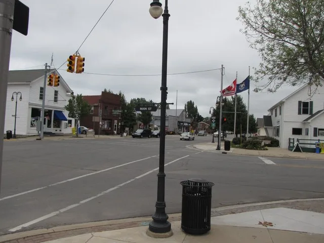en:Port Sanilac, Michigan , Lakeshore Road and Main St.
