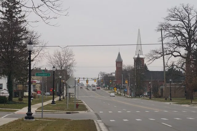 Michigan Avenue in Saline , Michigan ( United States ).