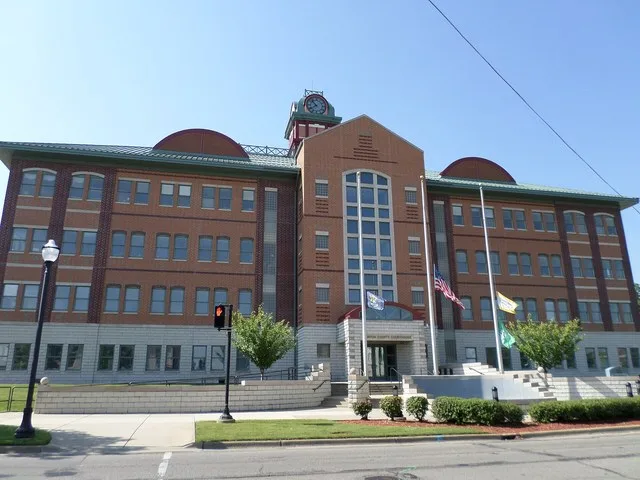The Clinton County Courthouse in St. Johns, Michigan.