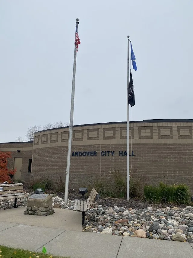 Andover city hall with the Andover time capsule