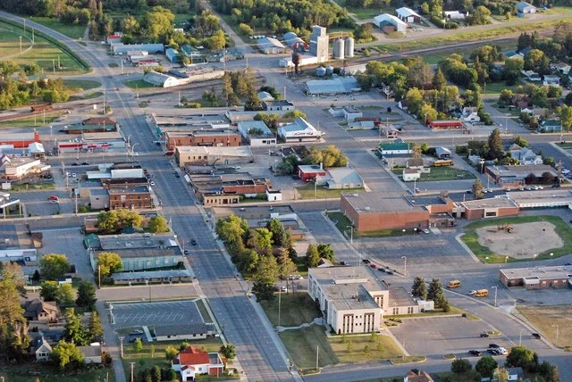 Aerial Photo of downtown Bagley taken on Sept. 3, 2008 by HuschlePropertyImaging.com