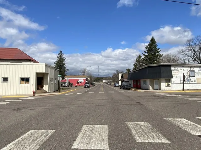 Commercial area at Main Street Barnum, Minnesota, USA