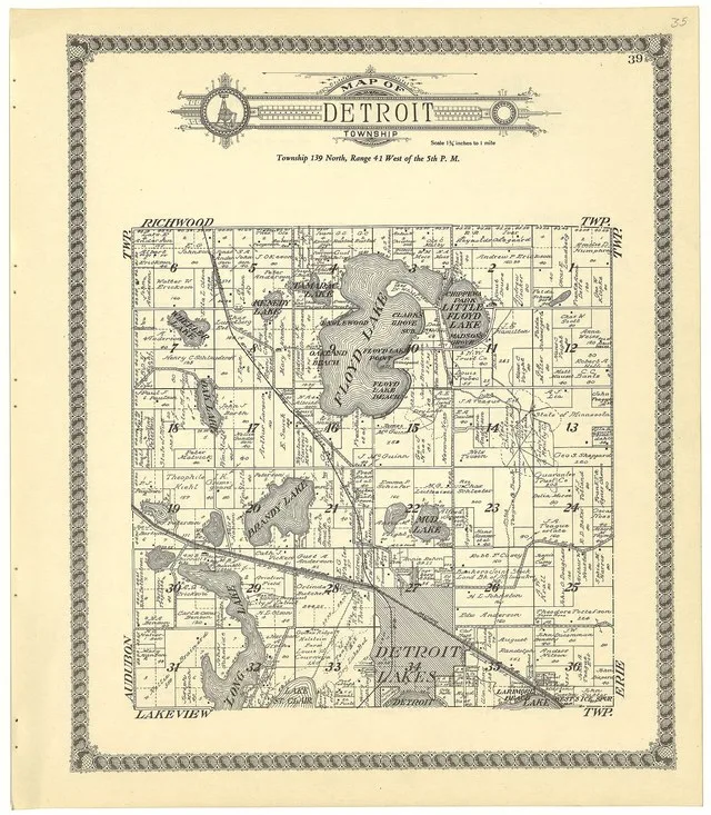 LeGear. Atlases of the United States, 5082 Includes indexes, advertisements, and portraits of early Becker County residents. Available also through the Library of Congress Web sit...