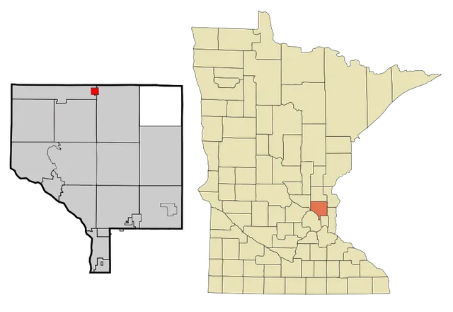 This map shows the incorporated and unincorporated areas in Anoka County , highlighting Bethel in red. This file has been updated to reflect the recent incorporation of new munici...