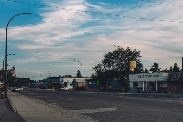 Main Street in the City of Bigfork, Minnesota.