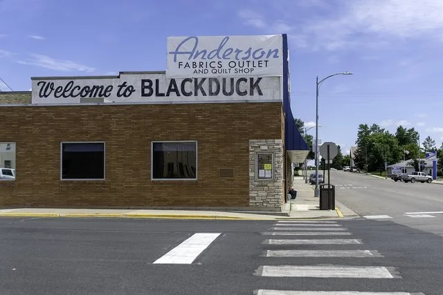 Looking up Summit Avenue in Blackduck, Minnesota.