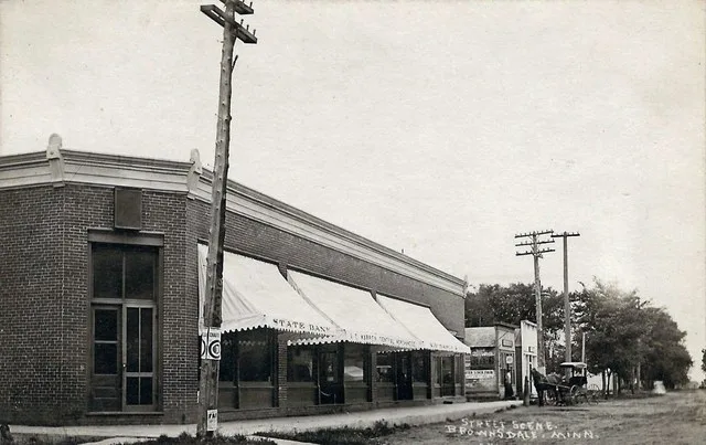 Street scene, Brownsdale, Minnesota, 1910s