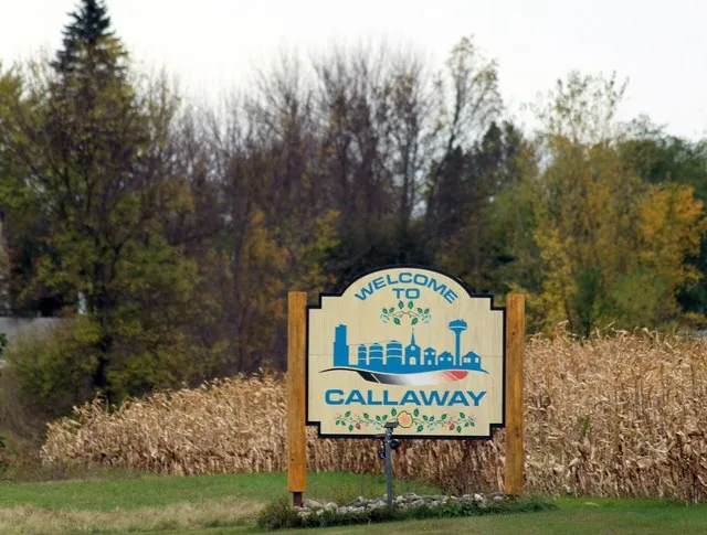 Welcome sign Callaway, Minnesota