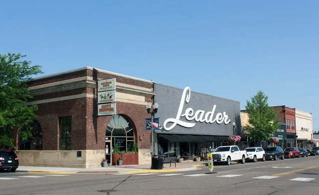 Commercial businesses on Main Street, Cambridge, Minnesota