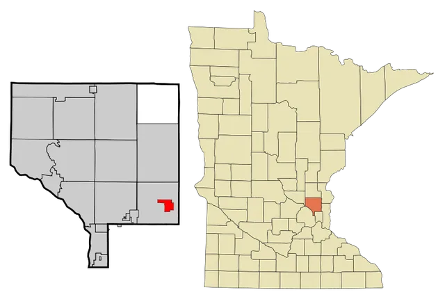This map shows the incorporated and unincorporated areas in Anoka County , highlighting Centerville in red. This file has been updated to reflect the recent incorporation of new m...