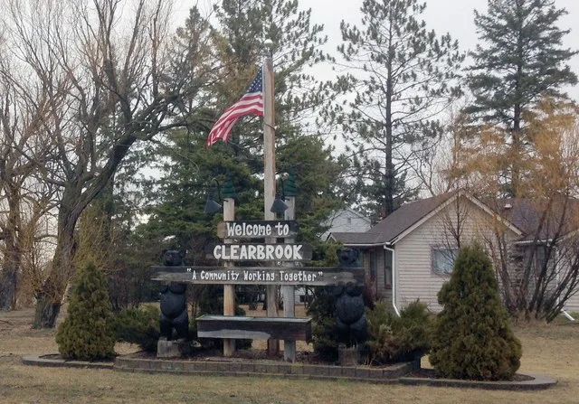 Welcome to Clearbrook Minnesota Sign, Clearbrook, Minnesota, United States