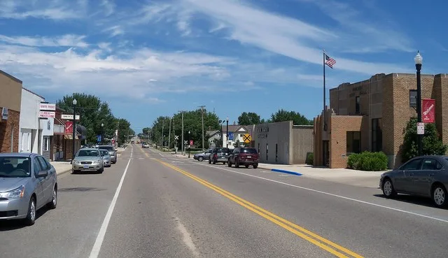 Street in Cokato, Minnesota, USA.